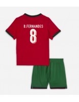 Portugalsko Bruno Fernandes #8 Domácí dres pro děti ME 2024 Krátký Rukáv (+ trenýrky)